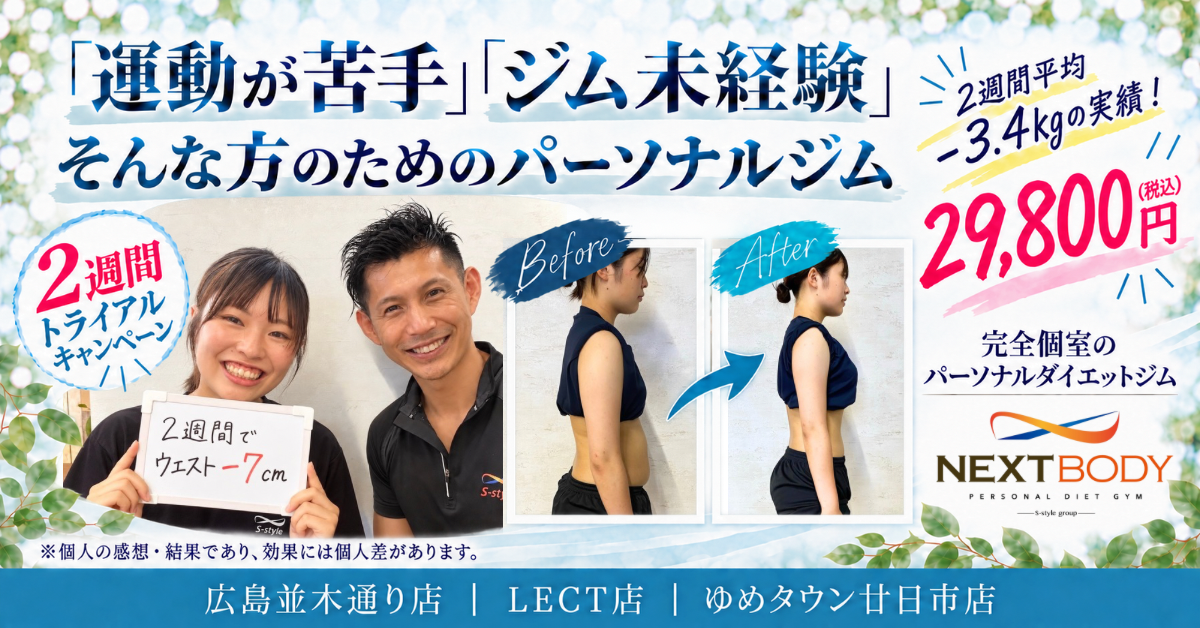 NEXTBODYの2週間トライアル体験談の広告画像