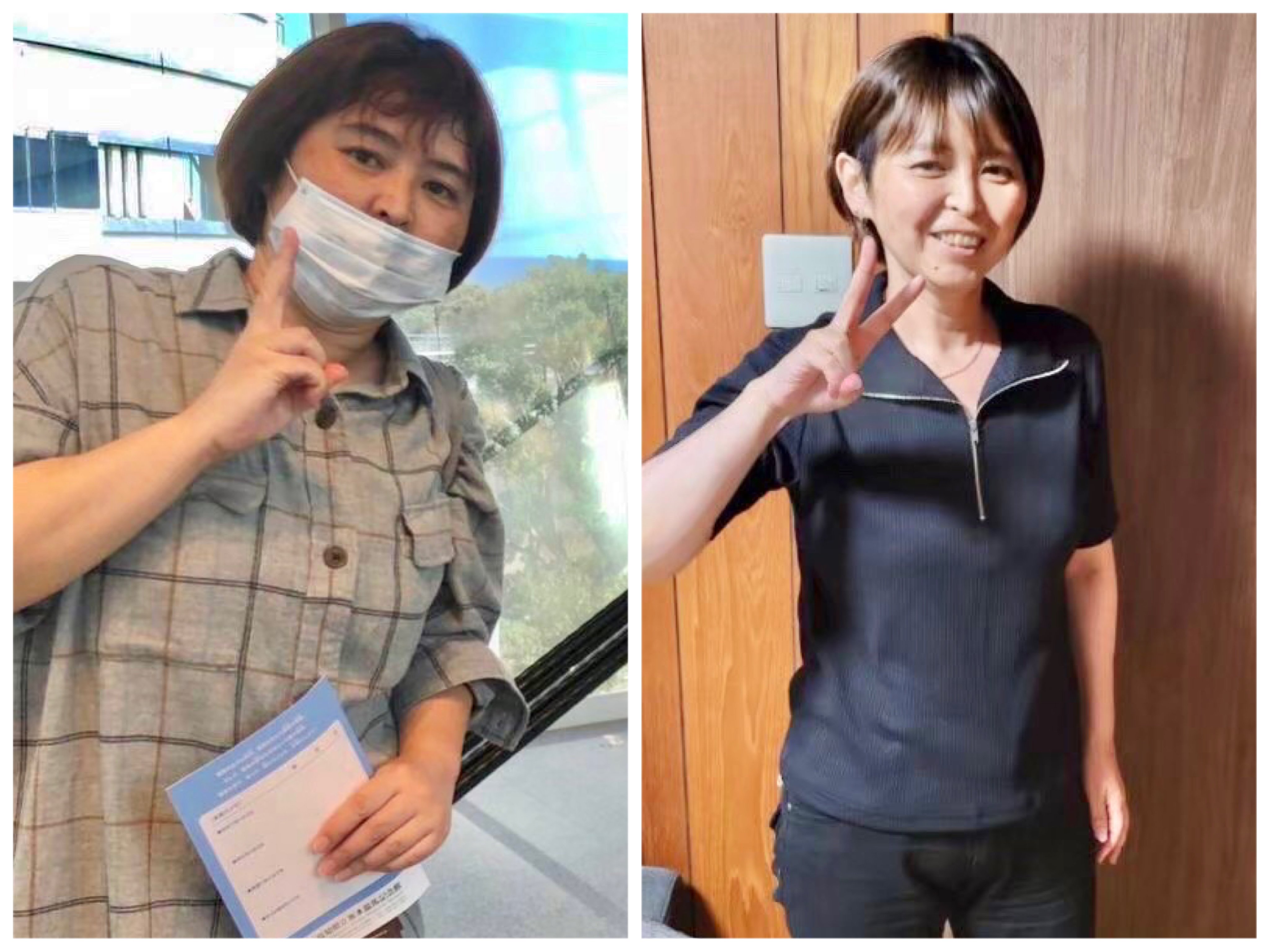 M様のダイエット開始前と3ヶ月後を比較した写真